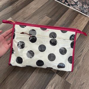 Kate Spade Polka Dot Cosmetic Case Set